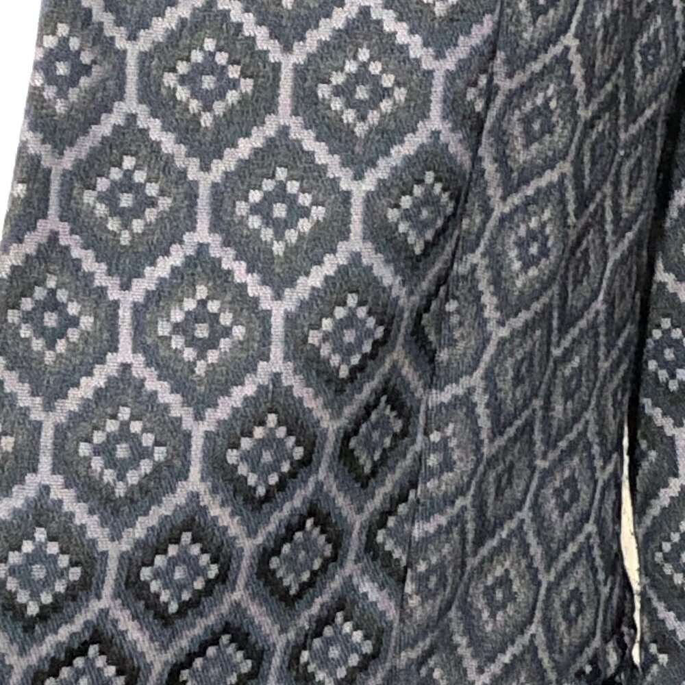 Banana Republic Women's Size 4 Open Front Textured Printed Blazer Drk Gray/Black - Picture 3 of 11
